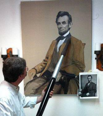 Marc Anthony Massaro and Lincoln Portrait