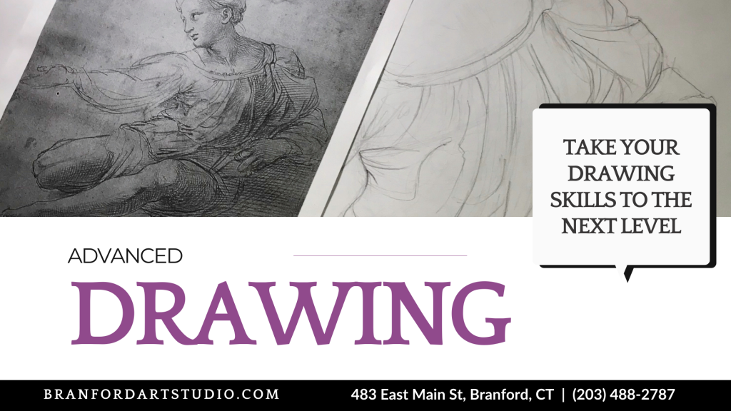 Drawing Level 2 adult art course at the Branford Art Studio
