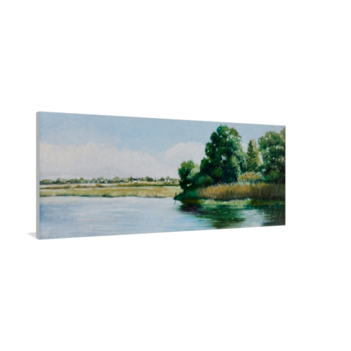 Branford Coastline - side view of canvas print